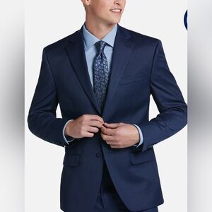 NEVER WORN Michael Strahan classic fit navy blue suit.($200 VALUE)